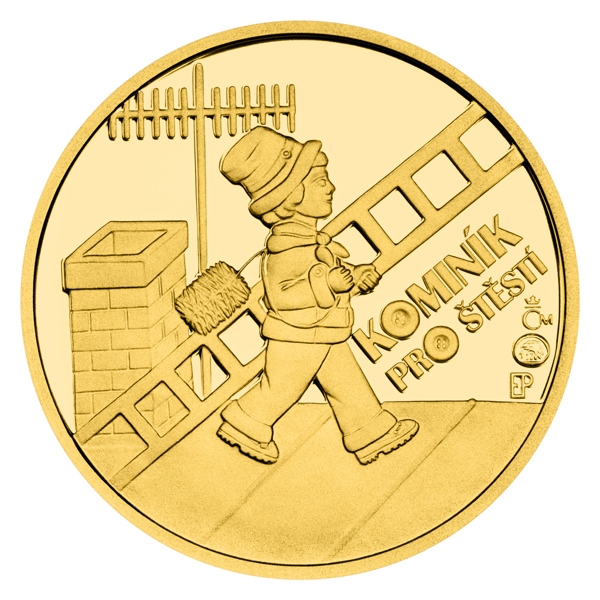 Zlatý dukát Kominík pro štěstí