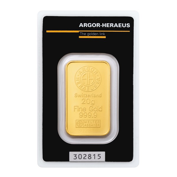 Argor Heraeus Investiční zlatá cihla 20 g