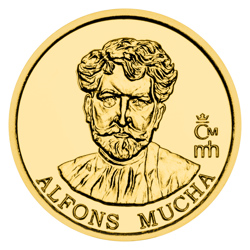 Zlatá mince Alfons Mucha