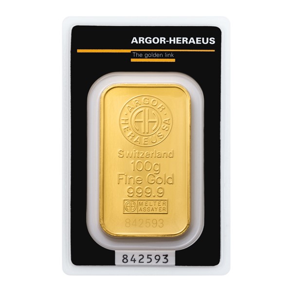 Argor Heraeus Investiční zlatá cihla 100 g